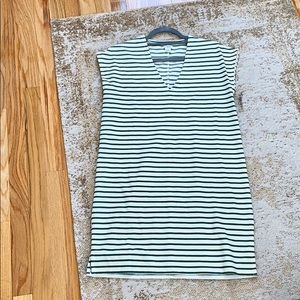 J Crew Green Stripe Dress